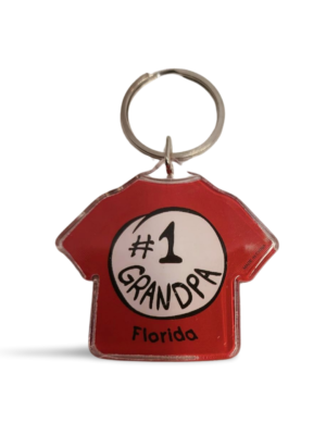 Florida Acrylic Key Chain - "#1 GRANDPA"