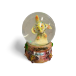 Polyresin Turtle Snow Globe with Florida - Light Orange, Light Yellow and Brown (Large Size)