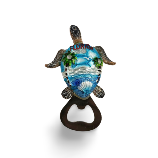 Florida Polyresin Magnet and Bottle Opener - "Turtle Shaped Multi-Design"