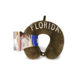 Florida Memory Foam Travel Pillow - Black, Pink, Grey, Blue, Navy Blue, Brown