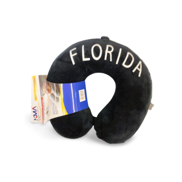 Florida Memory Foam Travel Pillow - Black, Pink, Grey, Blue, Navy Blue, Brown