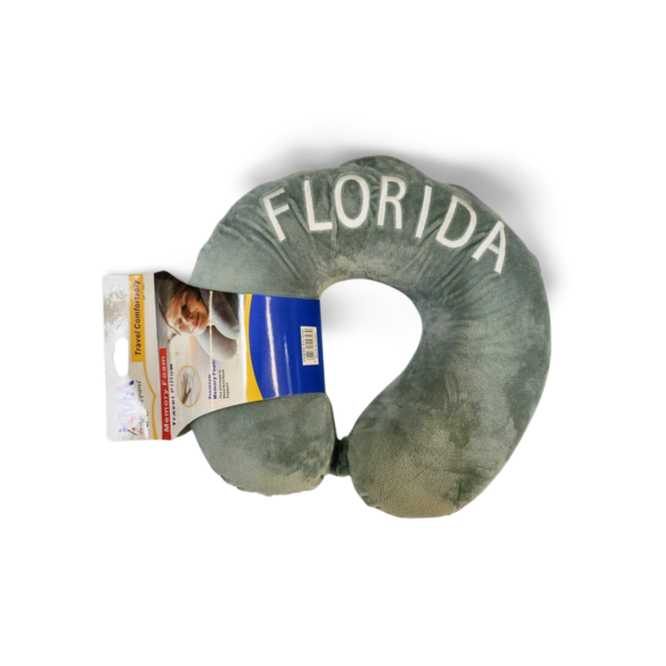 Florida Memory Foam Travel Pillow - Black, Pink, Grey, Blue, Navy Blue, Brown