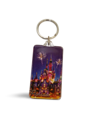 Florida Acrylic Key Chain - "Castle Fireworks"