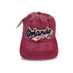 Florida 100% Cotton Cap - "Orlando Florida" Black, Grey, Blue, Red