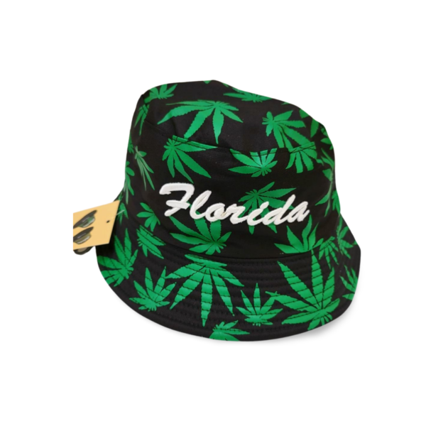 Florida 100% Cotton Reversible Bucket Hat - "Inside Part Solid Black" Black, White, Red, Blue, Green A, Green B