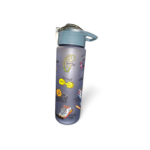 Plastic Water Bottle - "Sports Prints" Purple, Light Pink, Sky Blue, Grey