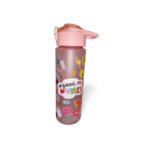 Plastic Water Bottle - "Sports Prints" Purple, Light Pink, Sky Blue, Grey