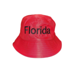 Polyester Reversible Bucket Hat (Florida) - Black, Pink, Red, Yellow, Blue, White