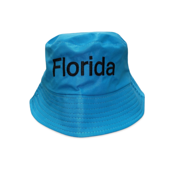 Polyester Reversible Bucket Hat (Florida) - Black, Pink, Red, Yellow, Blue, White