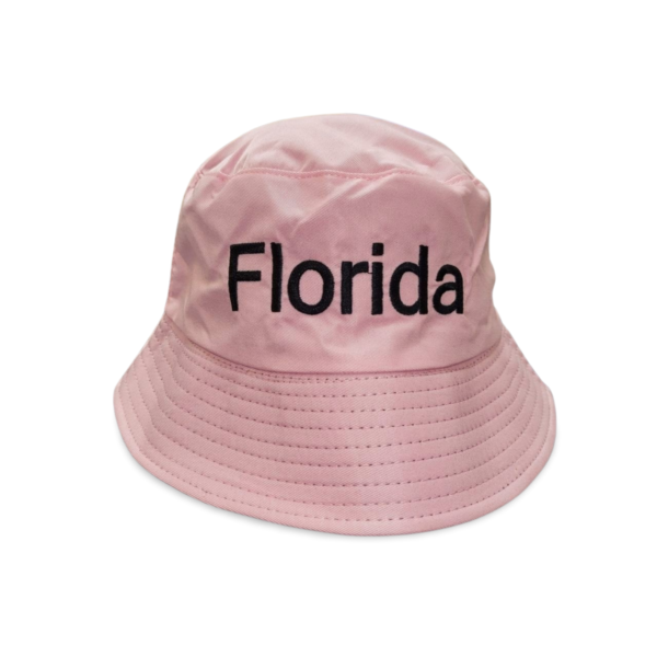 Polyester Reversible Bucket Hat (Florida) - Black, Pink, Red, Yellow, Blue, White