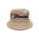 Florida 100% Cotton Reversible Bucket Hat "Florida Orlando" - Brown, Blue, Green, Black, Grey, White