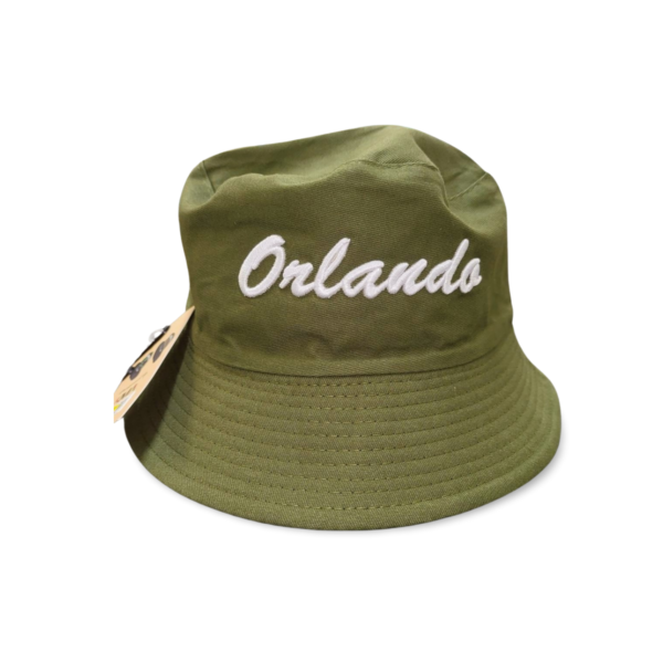 Florida 100% Cotton Reversible Bucket Hat "Florida Orlando" - Brown, Blue, Green, Black, Grey, White