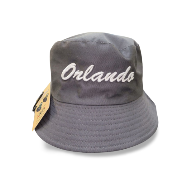 Florida 100% Cotton Reversible Bucket Hat "Florida Orlando" - Brown, Blue, Green, Black, Grey, White