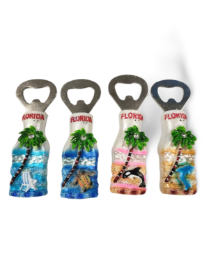 Florida Polyresin Magnet and Bottle Opener - "Bottle Shaped Multi-Design"