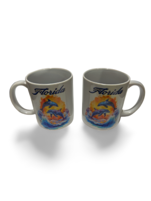 Florida Ceramic Coffee Mug - "Dolphin Printed"