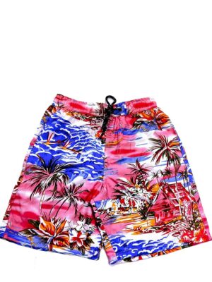 Boys Hawaiian Short 'BOAT PINK'