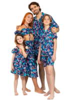 Boys Hawaiian Shirt 'BAMBOO BLUE'
