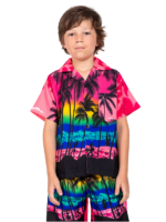 Boys Hawaiian Shirt 'SUNSET PINK'