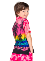 Boys Hawaiian Shirt 'SUNSET PINK'