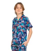 Boys Hawaiian Shirt 'BAMBOO BLUE'