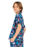 Boys Hawaiian Shirt 'BAMBOO BLUE'