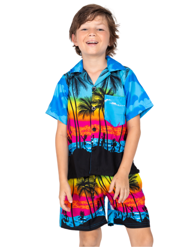 Boys Hawaiian Short 'SUNSET BLUE'