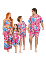 Girls' Spaghetti Strap Short Romper – Boat Navy and Boat Pink