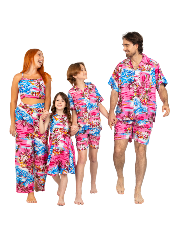 Girls' Spaghetti Strap Short Romper – Boat Navy and Boat Pink
