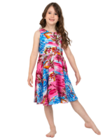 Girls' Breezy Sleeveless Tank Dress – Boat Navy and Boat Pink