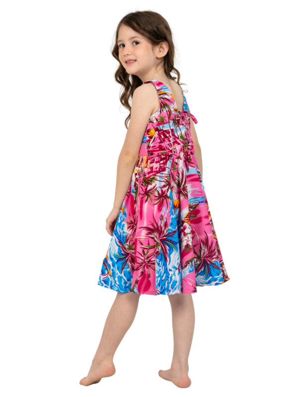 Girls' Breezy Sleeveless Tank Dress – Boat Navy and Boat Pink