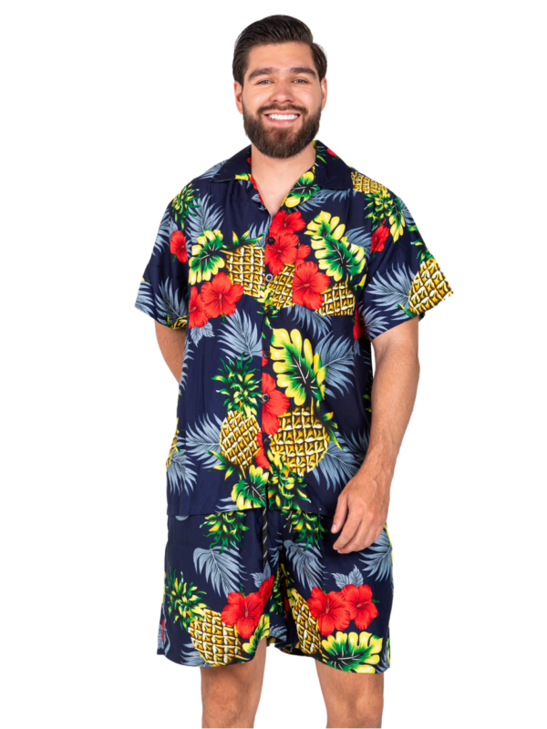 Men's Hawaiian Shorts 'PINEAPPLE NAVY'