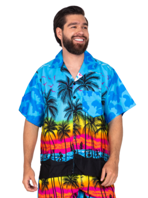 Men's Hawaiian Shirt 'SUNSET BLUE'