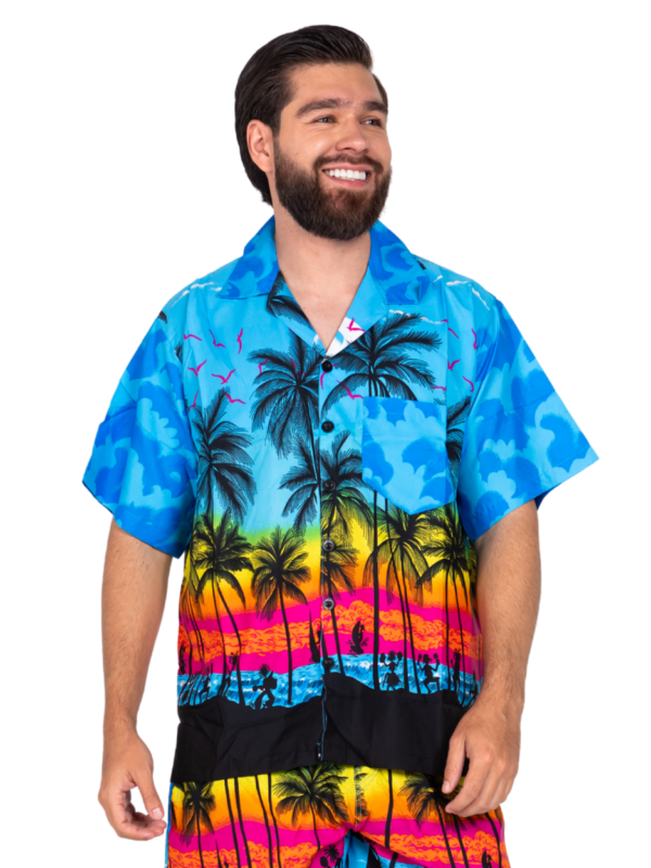 Men's Hawaiian Shirt 'SUNSET BLUE'