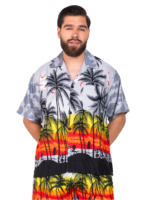 Men's Hawaiian Shirt 'SUNSET GREY'