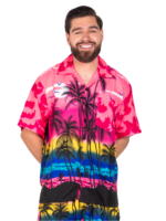 Men's Hawaiian Shirt 'SUNSET PINK'