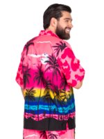 Men's Hawaiian Shirt 'SUNSET PINK'