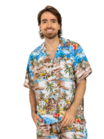 Men's Hawaiian Shirt 'BOAT NAVY'