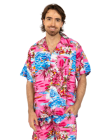 Men's Hawaiian Shirt 'BOAT PINK'