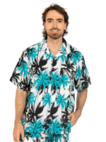 Men's Hawaiian Shirt 'PALM WHITE'