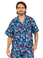 Men's Hawaiian Shirt 'BAMBOO NAVY'