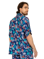 Men's Hawaiian Shirt 'BAMBOO NAVY'