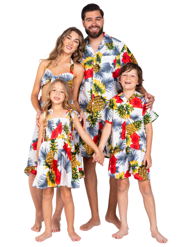Men's Hawaiian Shorts 'PINEAPPLE WHITE'