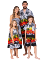 Boys Hawaiian Shirt 'SUNSET GREY'