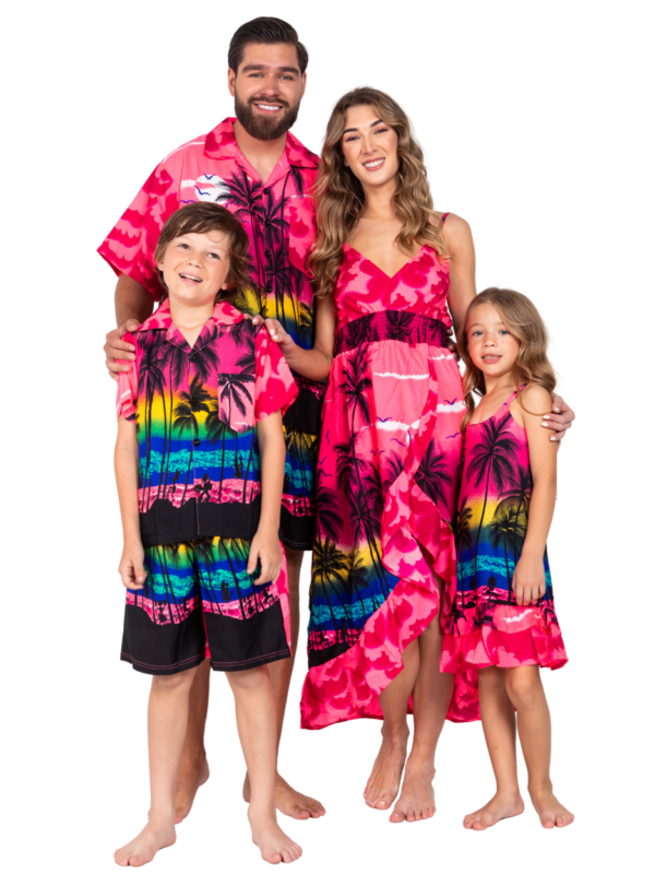 Men's Hawaiian Shorts 'SUNSET PINK'