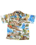 Boys Hawaiian Shirt 'BOAT NAVY'