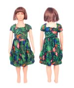 Girls' Ruffle Hem Sundress – Flamingo Navy and Flamingo Green