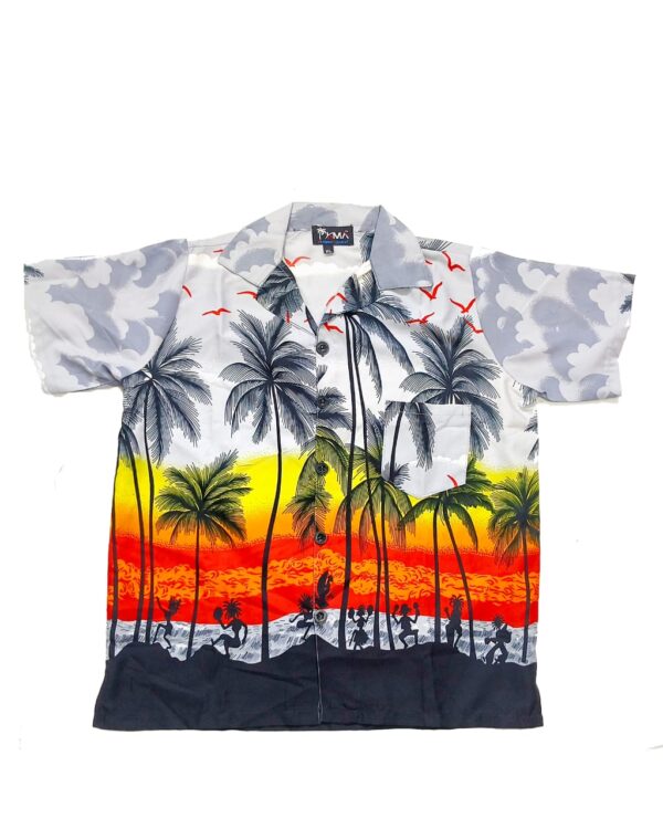 Boys Hawaiian Shirt 'SUNSET GREY'