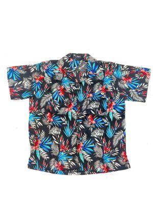 Boys Hawaiian Shirt 'BAMBOO BLACK'