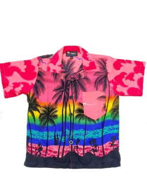 Boys Hawaiian Shirt 'SUNSET PINK'