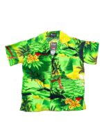 Boys Hawaiian Shirt 'GREEN PALM BLACK'